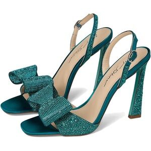 Betsey Johnson women's rhinestone emerald shoes, size 8.5